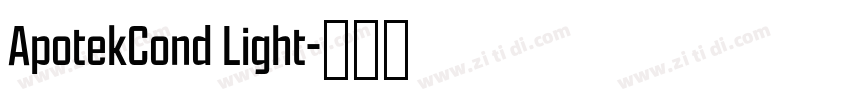 ApotekCond Light字体转换